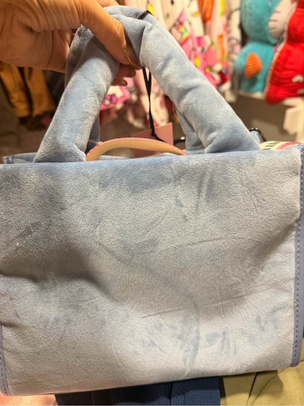 Plush Light Blue Top-Handle Women's Bag juicy couture new